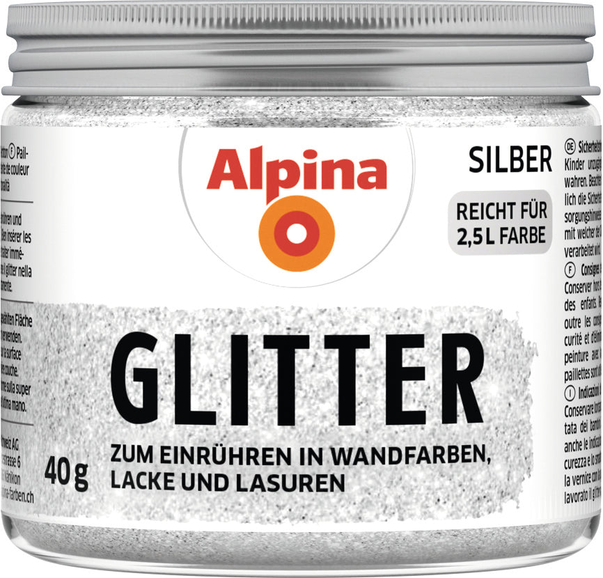 Alpina Kreativ Glitter Silber 40 g