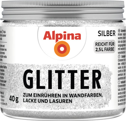 Alpina Kreativ Glitter Silber 40 g