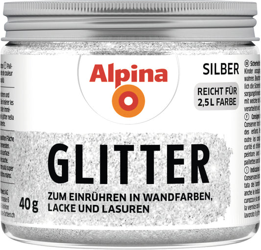 Alpina Kreativ Glitter Silber 40 g