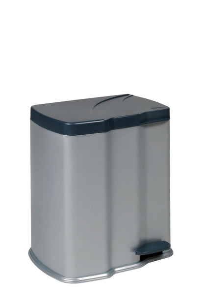Treteimer Gunnar 7 L + 15 L light silver