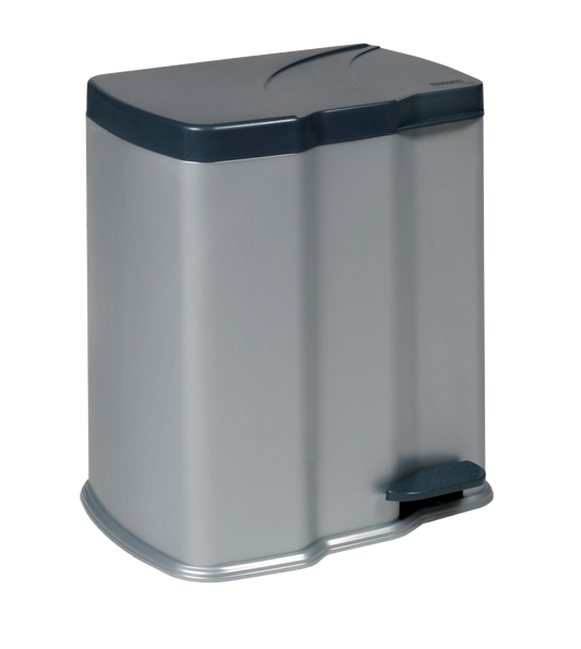 Treteimer Gunnar 7 L + 15 L light silver