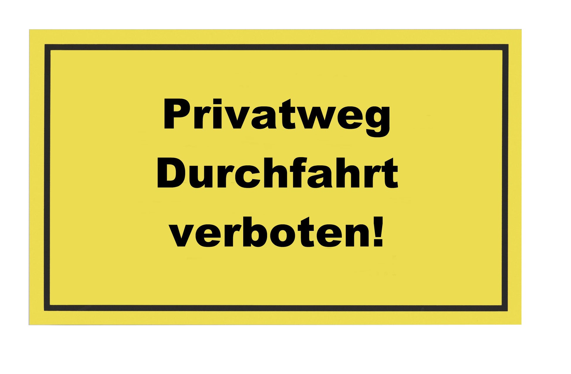 Schild Privatweg! 300x200 mm, Kunststoff, gelb
