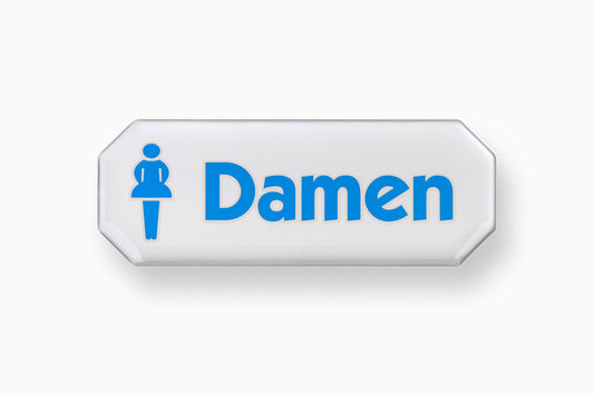 3-D Hinweisschild Symbol Damen 107x40 mm, KS, selbstklebend