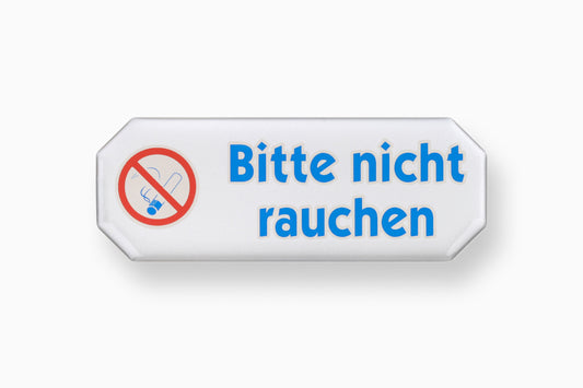 3-D Schild Bitte nicht rauchen 107x40 mm, KS, selbstklebend