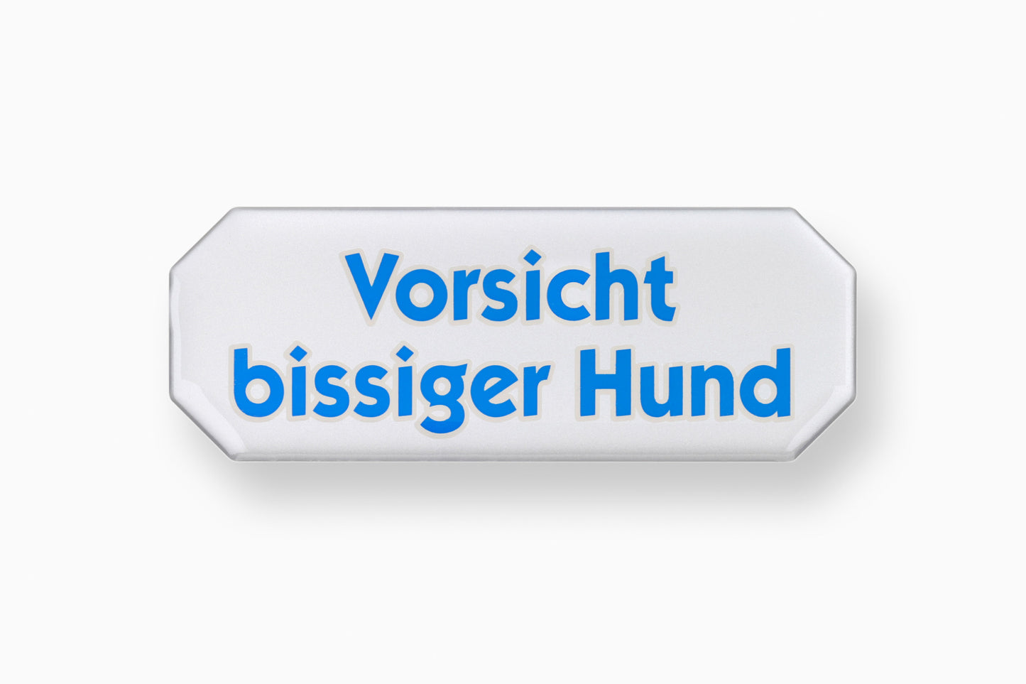 3-D Schild Vorsicht Hund 107x40 mm, KS, selbstklebend