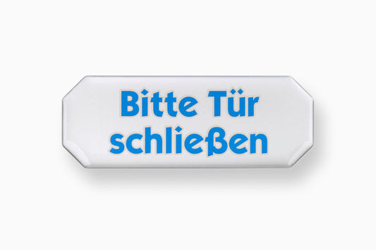 3D Hinweisschild Tür schließen 107x40 mm, KS, selbstklebend