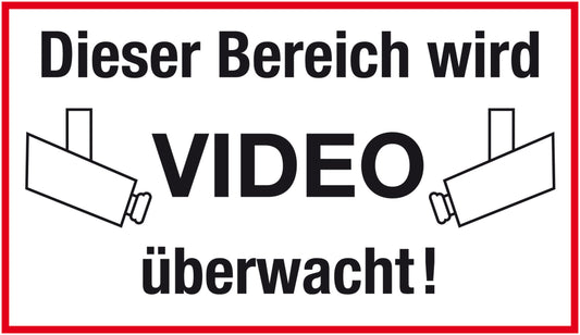 Schild Videoüberwachung 200x300 mm