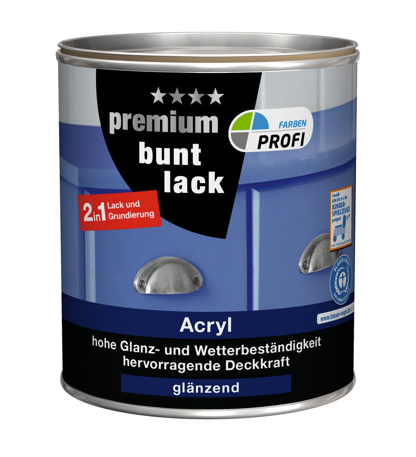 Buntlack glänzend Feuerrot 750 ml