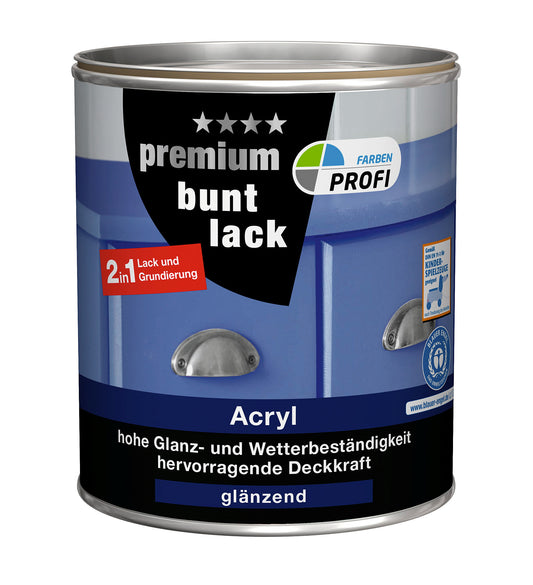Buntlack glänzend Enzianblau 375 ml 