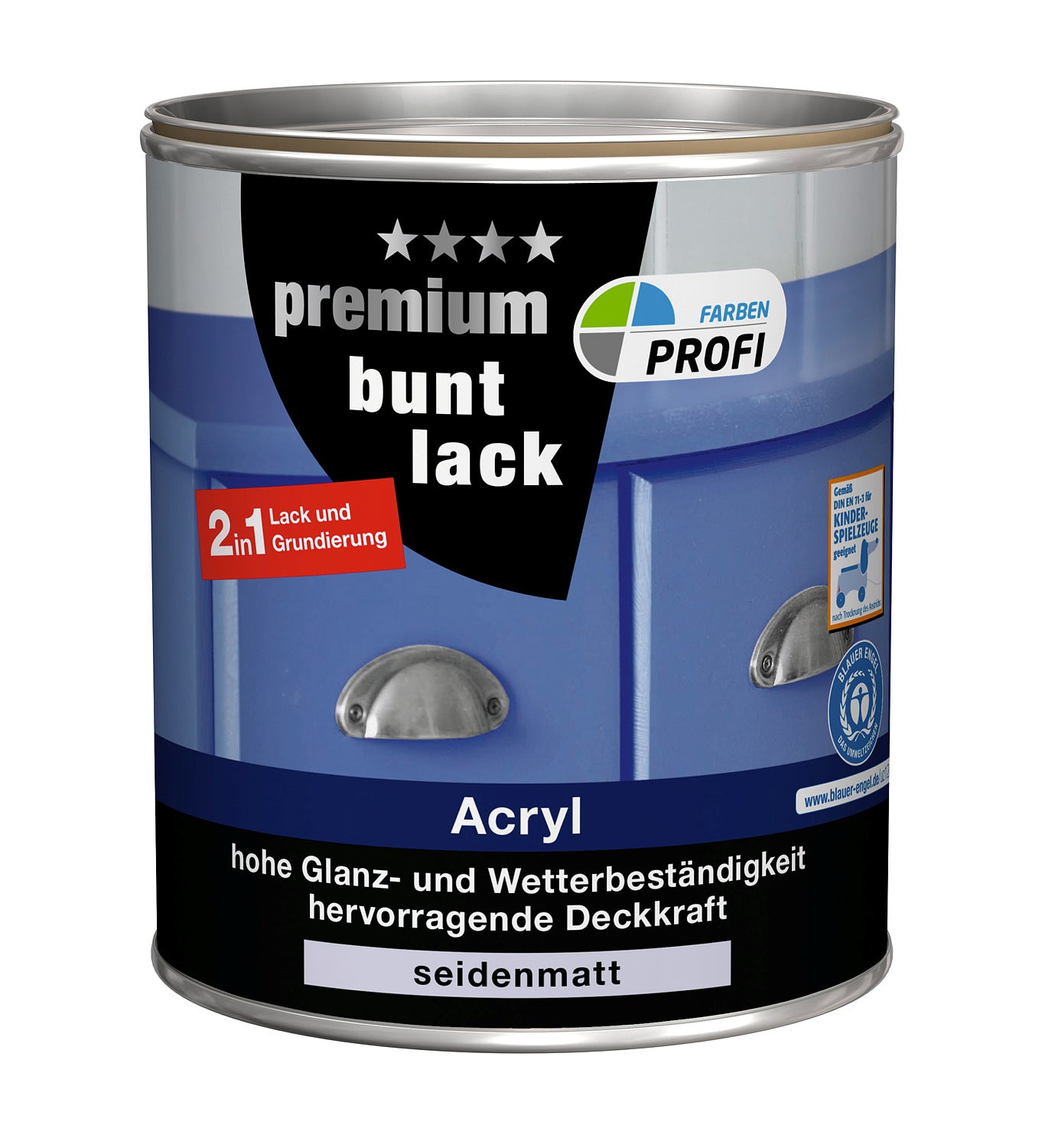 Buntlack seidenmatt Cremeweiss 750 ml