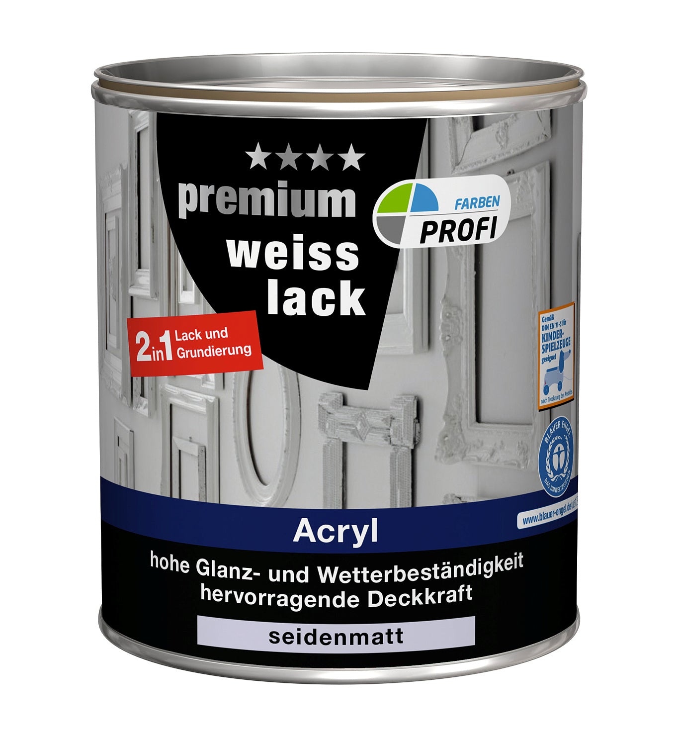 Weisslack seidenmatt 375 ml