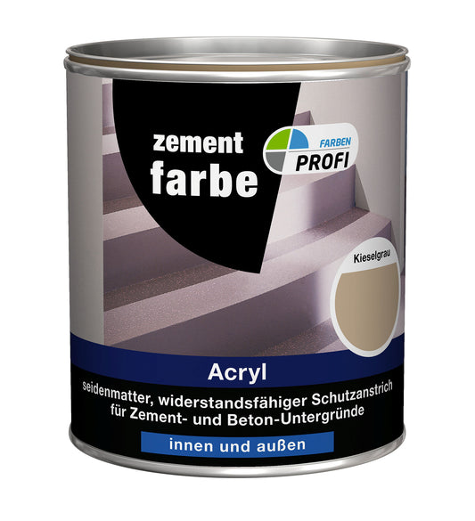 Zementfarbe Kieselgrau 2,5 L