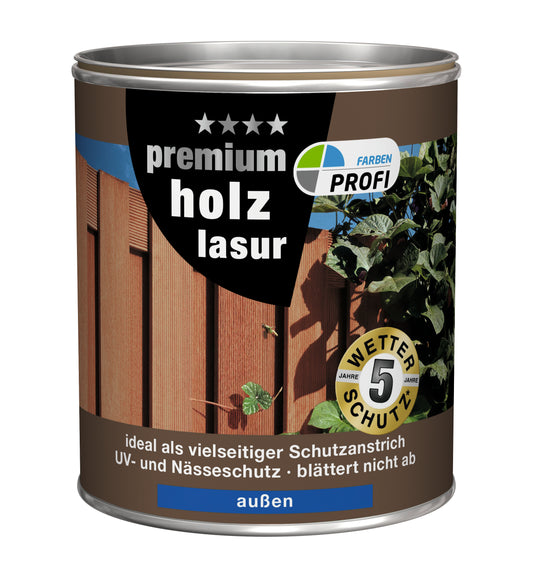 Premium Holzlasur Kastanie 2,5 L