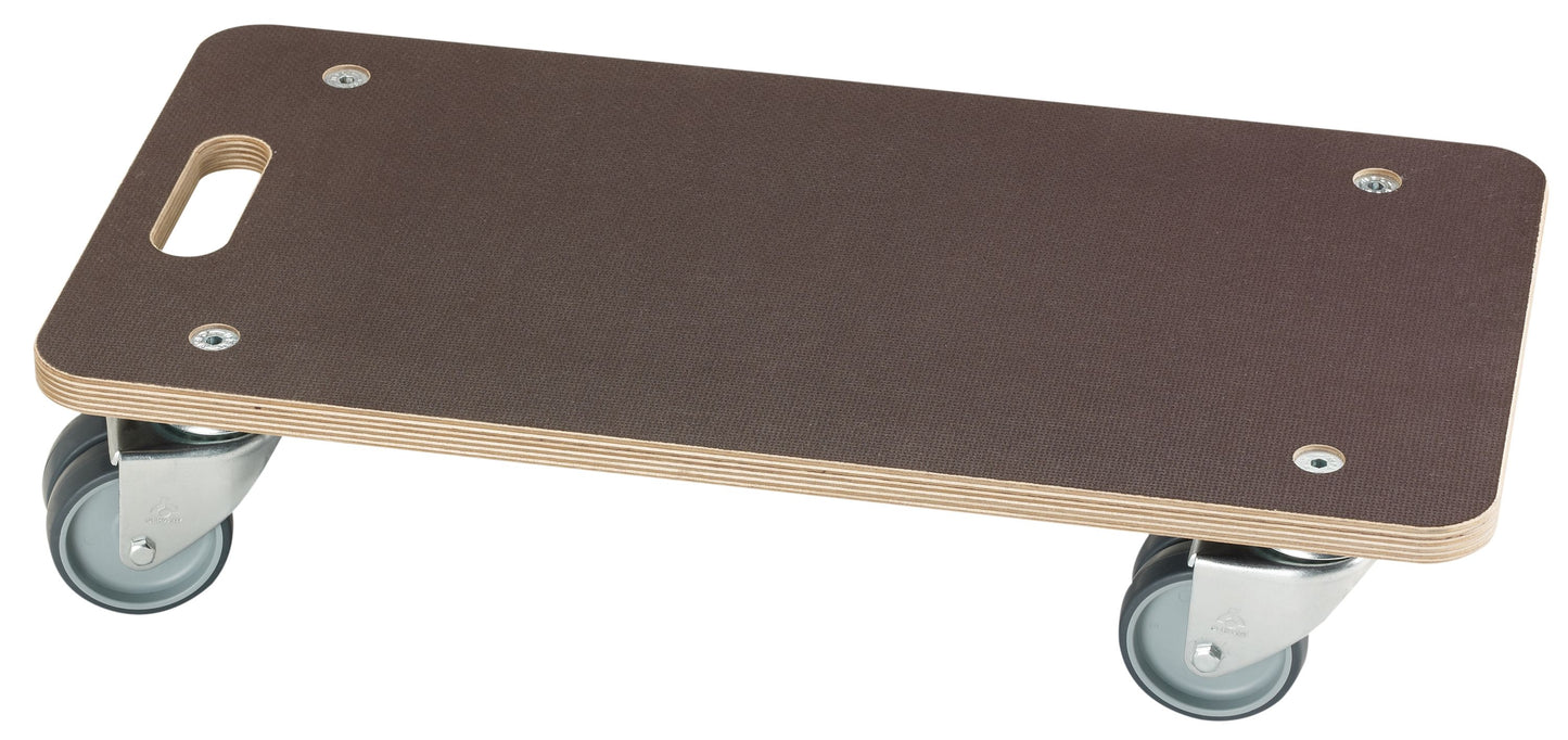 Transporthilfe Cargo Double 575x290mm, Siebdruckplatte, Tragkraft 400kg 575x290mm,TPE-Doppelrolle 75mm