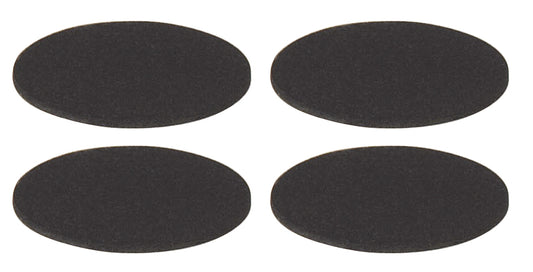 Set Ersatzpads 60x2mm, rund, schwarz, einseitig selbstklebend selbstklebend, Set 4 Stck.