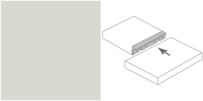 Arbeitsplatten Eckverbindungsleiste 600x17x40mm | silber