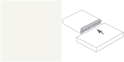 Arbeitsplatten Eckverbindungsleiste 600x17x40mm | weiß