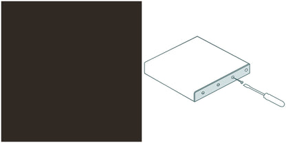 Arbeitsplatten Endschutzleiste 600x4x40 mm | brüniert