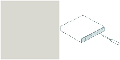 Arbeitsplatten Endschutzleiste 600x4x40 mm | silber