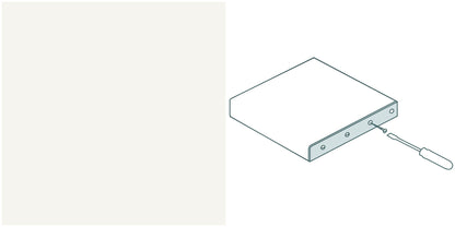 Arbeitsplatten Endschutzleiste 600x4x40 mm | weiss