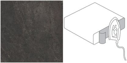 Arbeitsplatten Schmelzkleberkante 650x44x0,3mm  | Bronzit Schwarz
