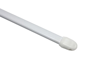 Vitragestange flachoval, Scheibenstange, Metall/Kunststoff, weiß, 80 cm