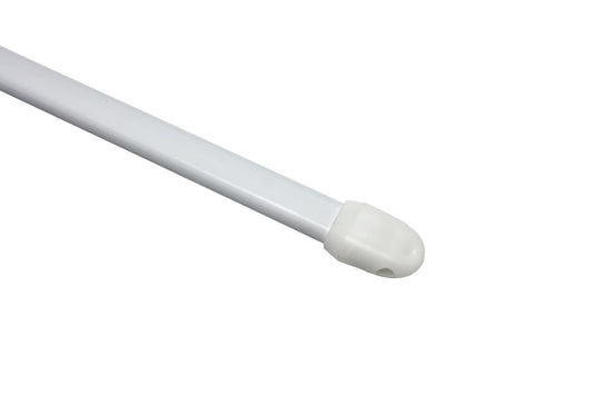 Vitragestange flachoval, Scheibenstange, Metall/Kunststoff, weiß, 80 cm