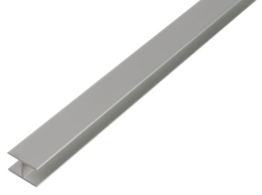 H-Profil 12,9x24x1,5/1m, für 12,9 mm, Alu-silb., 1m 12,9 mm, silb.