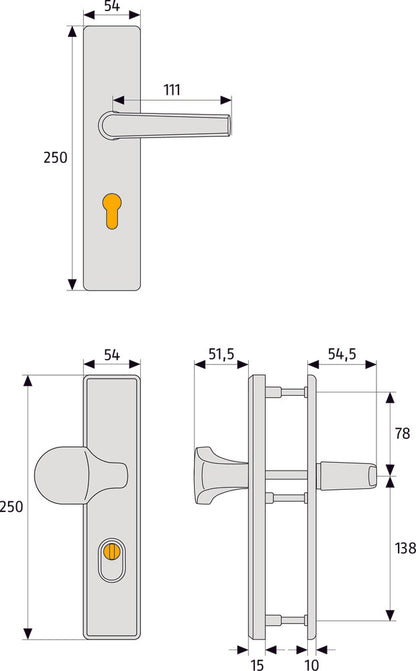 Schutzbeschlag 72 mm KLZS714 F2 SB