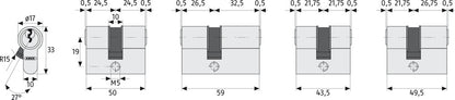 Türzylinder Standard kurz C42N 21/21 SB