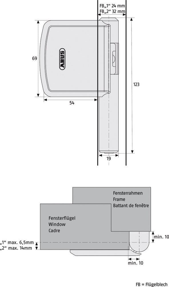 Fensteraushebesicherung FAS 101 W SB