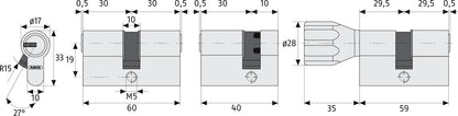 ABUS Profilzylinder 35/40 mit Schlüsselkarte | 5 Schlüssel D6XNP