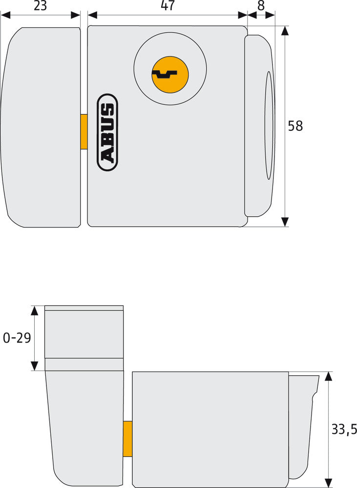 Fensterschloss FTS3003 B CL/DFNLI