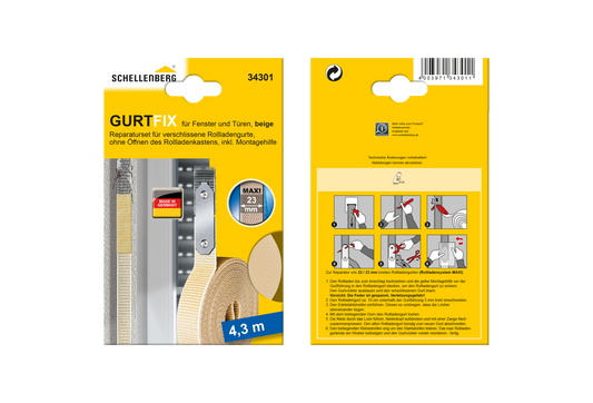 Schellenberg GURTFIX Reparaturset Maxi, 23 mm, beige