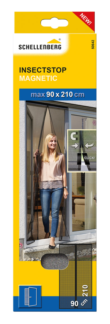Schellenberg Fliegengitter-Magnetvorhang 90 x 210 cm | anthrazit