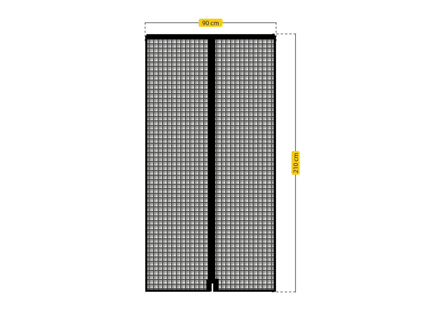 Schellenberg Fliegengitter-Magnetvorhang 90 x 210 cm | anthrazit
