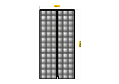 Schellenberg Fliegengitter-Magnetvorhang 90 x 210 cm | anthrazit