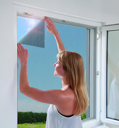 Schellenberg Fliegengitter 100 x 100 cm für Fenster | anthrazit