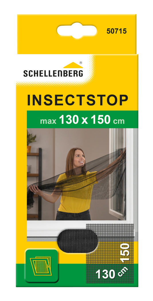 Schellenberg Fliegengitter 130 x 150 cm für Fenster | anthrazit