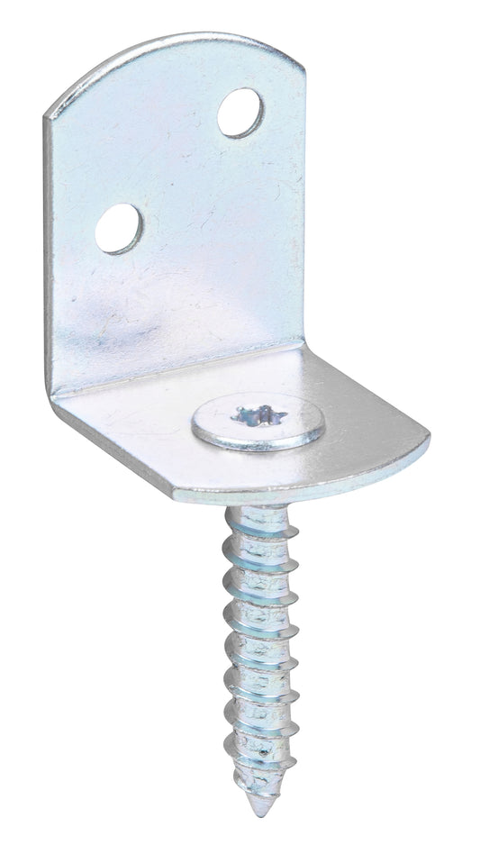 Flechtzaunhalter L-Form, vz bunt chrom.