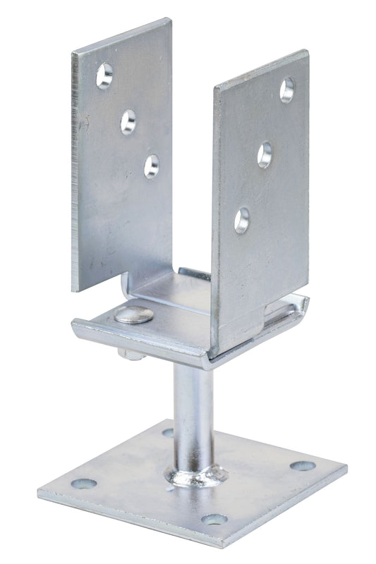 U-Pfostenträger verstellbar 71-131x110x70x100mm, vz. chrom