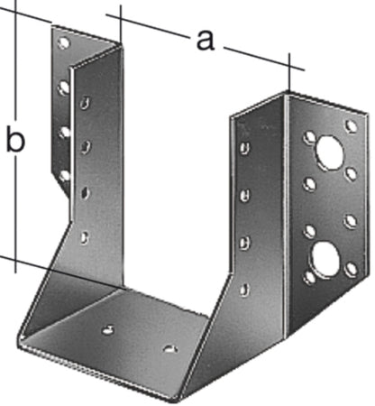 Balkenschuh Typ A verzinkt, 60x100 mm 60x100 mm, sendzimir-fvz