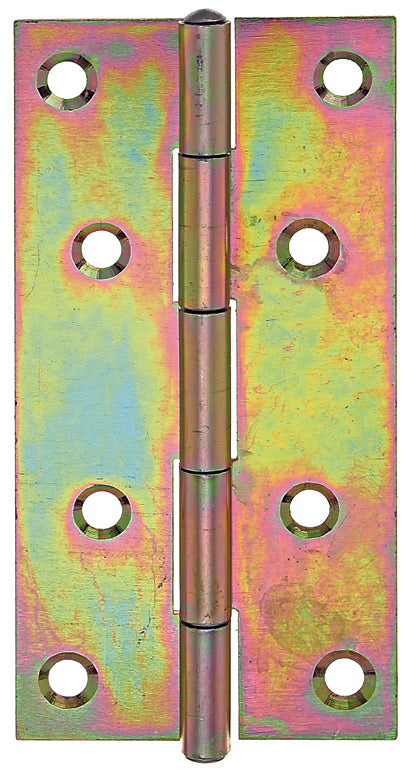 Scharnier schmal, gbvz., 100x49x1,25 mm 100x49 mm, vz bunt chrom.