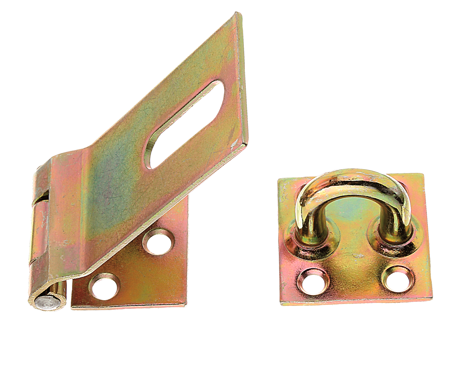 Sicherh.-Überfalle m.Öse, 85x37x38 mm, gbvz. 85x38x40 mm, vz bunt chrom.
