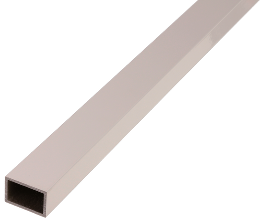 Vierkantrohr Alu-silberf-elox., 50x20x2,0mm, 1m 1000x50x20x2,0mm,silberf.elox.