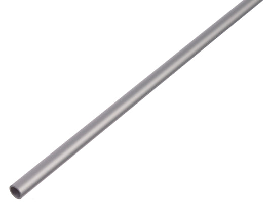 Rundrohr Alu-silber elox., 8x1 mm, 1 m Alu silberfarbig eloxiert