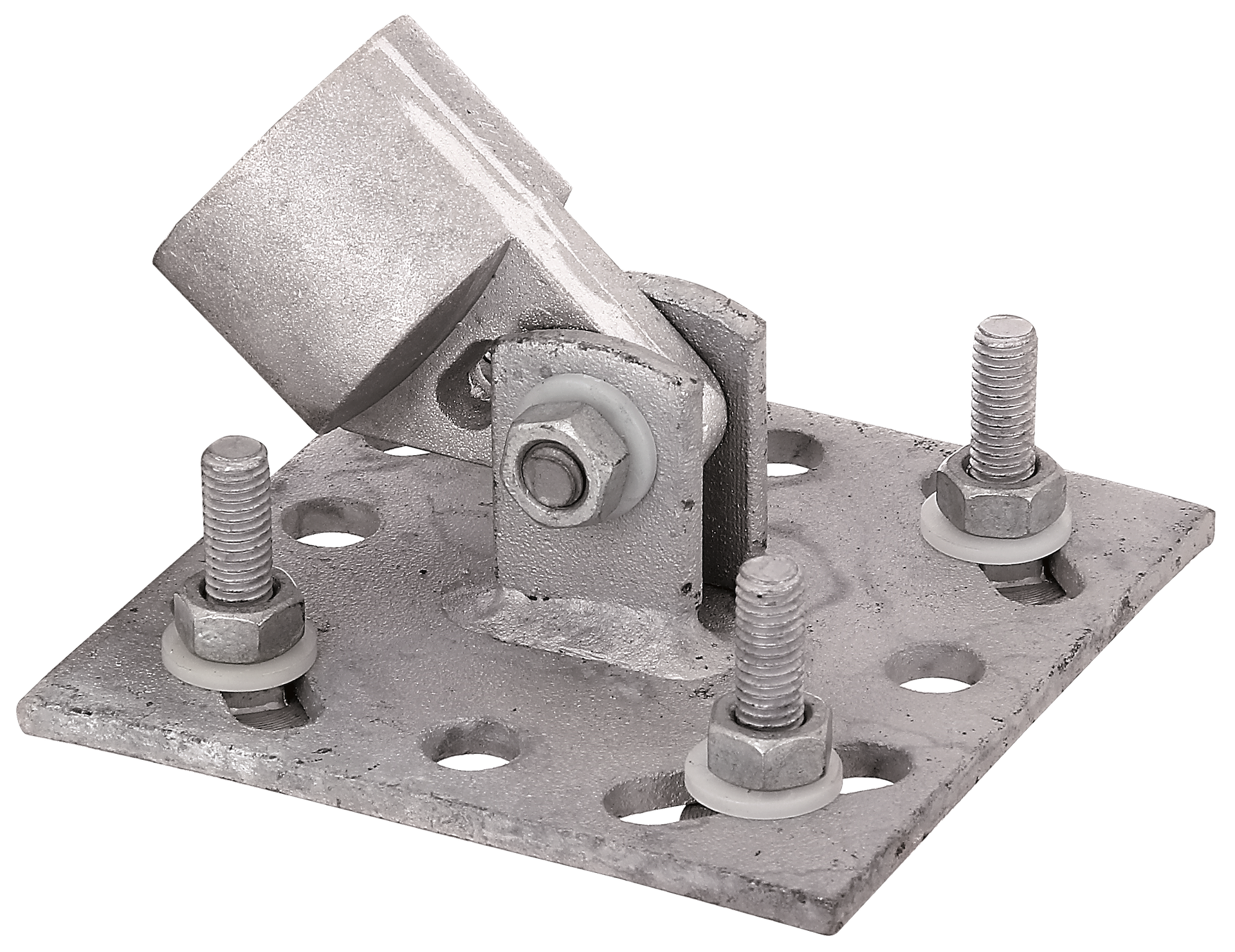 Strebenplatte 100x100 mm, fvz, Ø34 mm fvz, Ø34 mm