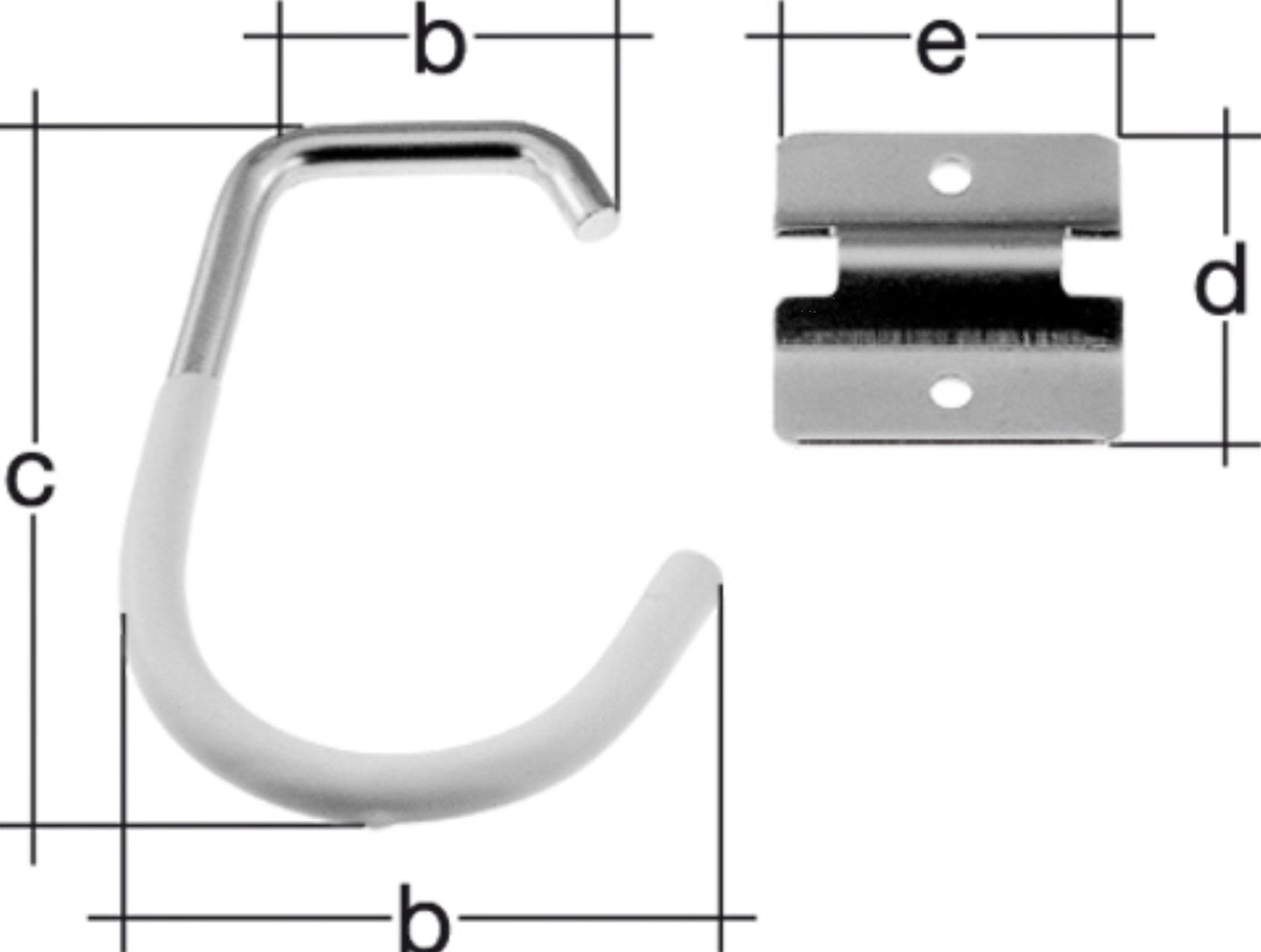 Fahrradhaken, 50x90x115 mm, blvz. vz