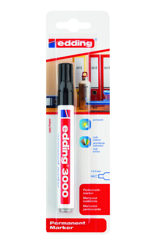 edding 3000 Permanentmarker 1er-Blister schwarz B2B