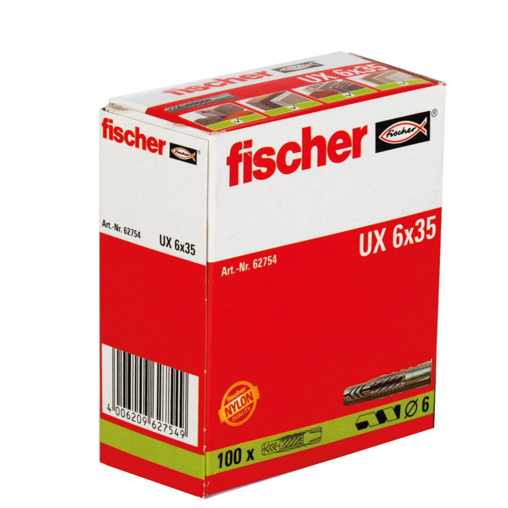 Fischer Universaldübel UX 6x35 | 100 Stück